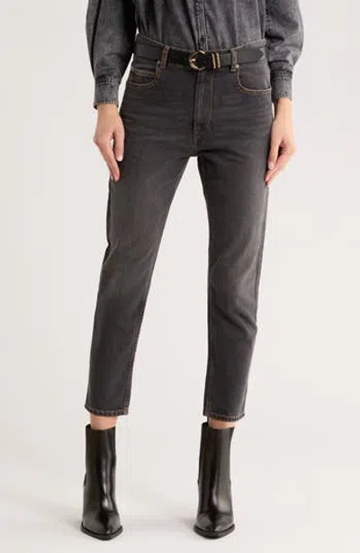 Isabel Marant Étoile Neaj High Waist Crop Slim Jeans In Gray
