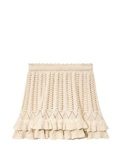 Isabel Marant Étoile Nelle Ruffled Mini Skirt In Neutral