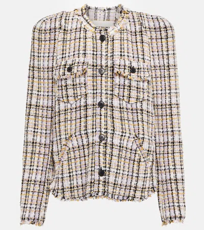 Isabel Marant Étoile Nelly Wool-blend Jacket In Lilac,yellow