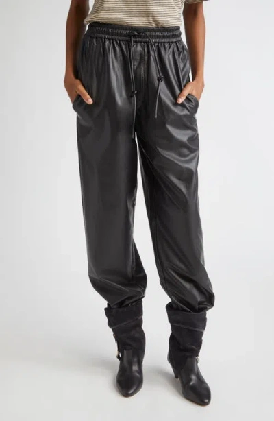 Isabel Marant Étoile Elasticated-waistband Straight Trousers In Black
