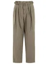 Isabel Marant Étoile Neriah Cotton Linen Tailored Trousers In Green