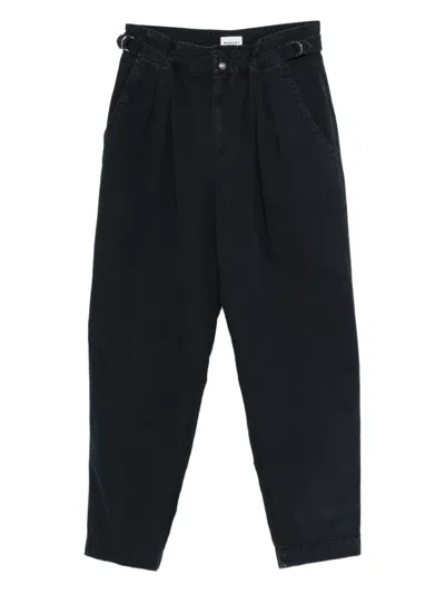 Isabel Marant Étoile Neriah Pleated Buckle Trousers In Black