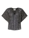 Isabel Marant Étoile Neslya Printed Blouse In Black