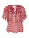 Isabel Marant Étoile Isabel Marant Etoile Fuchsia Printed Mc Neslya Top In Red