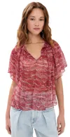 Isabel Marant Étoile Isabel Marant Etoile 'neslya' Red Viscose Blouse Women In Red