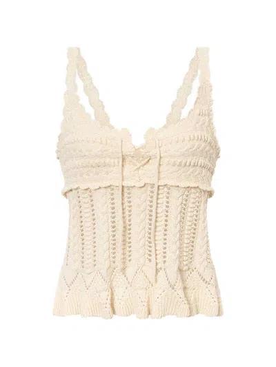 Isabel Marant Étoile Openwork Knit Tank Top In Gold