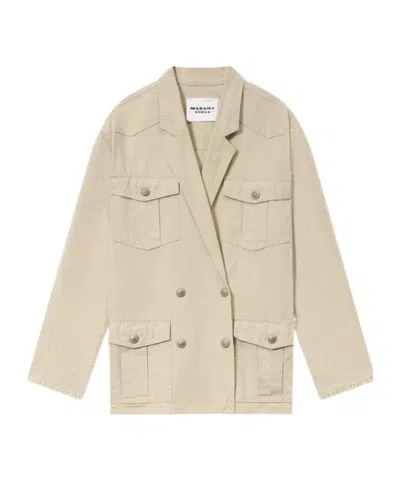 Isabel Marant Étoile Nevla Double-breasted Jacket In Neutral
