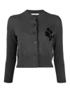 Isabel Marant Étoile Newton Crew Neck Cotton Blend Cardigan In Gris