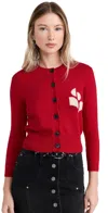 Isabel Marant Étoile Red Newton Cardigan In Poppy Red