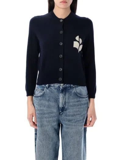 Isabel Marant Étoile Newton Cardigan With Ribbed Cuffs And Hem In Black