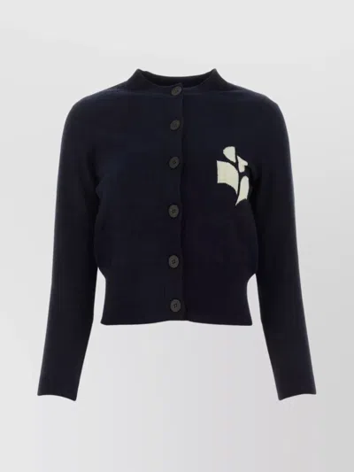 Isabel Marant Étoile Newton Cardigan With Ribbed Cuffs And Hem In Black
