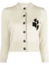 Isabel Marant Étoile Sand Cotton Blend Cardigan In Grey