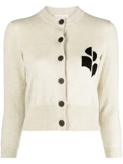 Isabel Marant Étoile Isabel Marant Etoile Cream Cotton-blend Newton Cardigan In Yellow