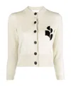 Isabel Marant Étoile Sand Cotton Blend Cardigan In White