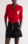 Isabel Marant Étoile Red Newton Cardigan In Poppy Red