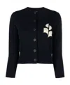 Isabel Marant Étoile Newton Cotton Blend Cardigan In Black