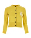 Isabel Marant Étoile Isabel Marant Etoile Woman Yellow Cotton Blend Newton Cardigan In Yellow