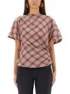Isabel Marant Étoile Neyala" Asymmetrical Plaid Top In Pink
