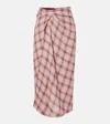 Isabel Marant Étoile Nicole Checked Cotton Midi Skirt In Multi