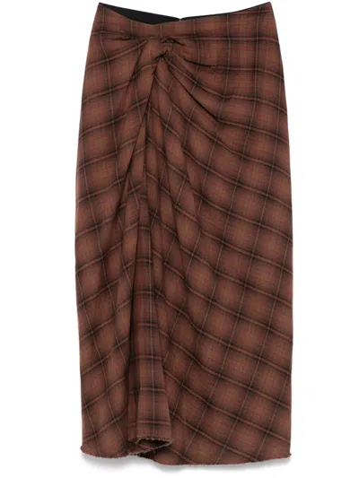 Isabel Marant Étoile Nicole Midi Skirt In Brown