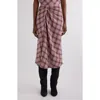 Isabel Marant Étoile Nicole Plaid Cotton Skirt In Pink