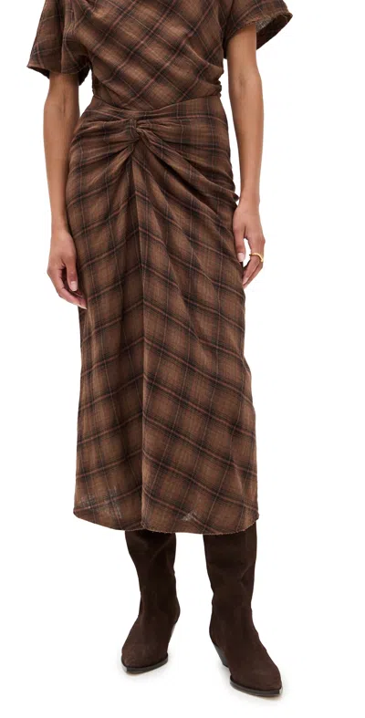 Isabel Marant Étoile Nicole Skirt Dark Bronze In Brown