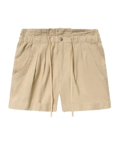 Isabel Marant Étoile Nirma Pleated Drawstring Shorts In Neutral