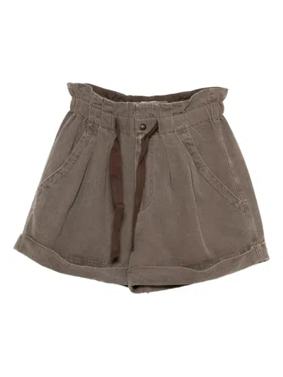 Isabel Marant Etoile Nirma Shorts Brown Washed Ribbon