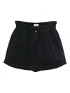 Isabel Marant Étoile Nirma Shorts Elastic Waist Pleats Pockets In Black