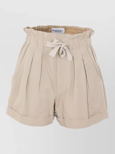 Isabel Marant Étoile Isabel Marant Etoile Nirma Cotton And Linen Shorts In Neutral