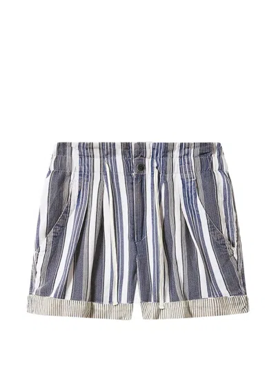 Isabel Marant Étoile Nirma Striped Shorts In Blue