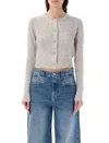 Isabel Marant Étoile Buttoned Straight Hem Knitted Cardigan In Sand