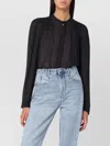Isabel Marant Étoile Noeline Blouse Viscose Crepe Sheer Pleated In Black