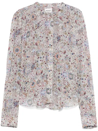 Isabel Marant Étoile 'noeline' Blouse With Abstact Pattern