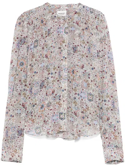 ISABEL MARANT ÉTOILE ISABEL MARANT ÉTOILE 'NOELINE' BLOUSE WITH ABSTACT PATTERN