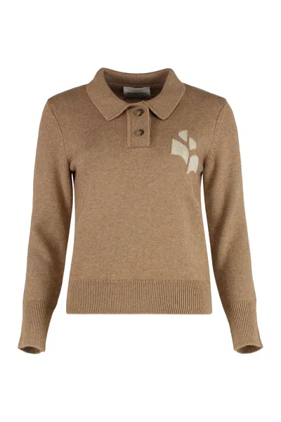 Isabel Marant Étoile Isabel Marant Etoile Nola Cotton-wool Blend Sweater In Brown