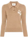 Isabel Marant Étoile Nola Knitted Polo Shirt In Brown