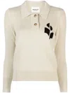 Isabel Marant Étoile Nola Knitted Polo Sweatshirt In Neutral