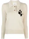 Isabel Marant Étoile 'nola' Polo In Wool And Cotton Blend With Logo