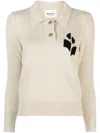 Isabel Marant Étoile 'nola' Polo Shirt In Cotton And Wool With Logo Marant Etoile