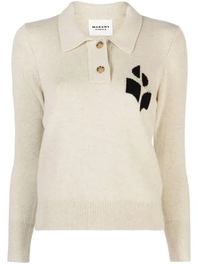 Isabel Marant Étoile 'nola' Polo Shirt In Cotton And Wool With Logo Marant Etoile