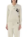 Isabel Marant Étoile Cotton And Wool Nola Polo Pullover In Light Grey
