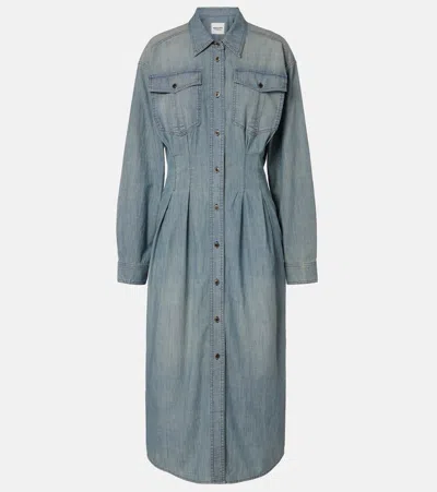 Isabel Marant Étoile Nolwen Chambray Shirt Dress In Blue