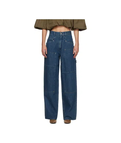 Isabel Marant Étoile Non-stretch Denim Jeans. Fading Throughout. In Blue