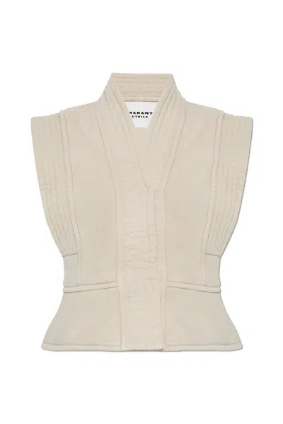 Isabel Marant Étoile Norah Sleeveless Vest In Beige