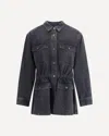 Isabel Marant Étoile Marant Etoile Women Nossia Denim Jacket In Gray