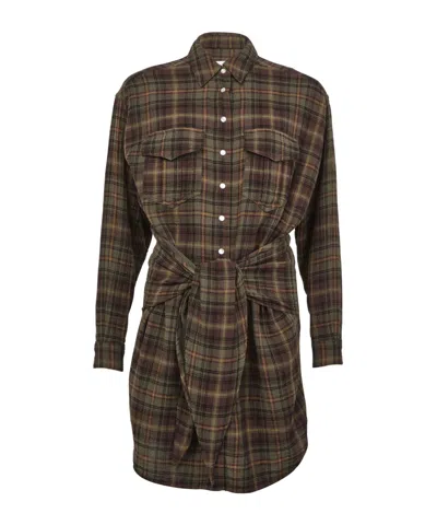 Isabel Marant Étoile Nueva Mini Dress In Green