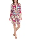 Isabel Marant Étoile Nueva Wrap-waist Mini Shirtdress In Pink
