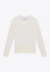 Isabel Marant Étoile Obeline Perforated Alpaca Blend Sweater In Neutral