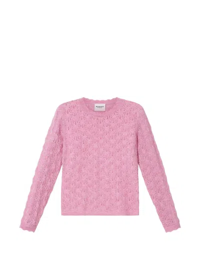 Isabel Marant Étoile Obeline Openwork Knit Sweater In Pink